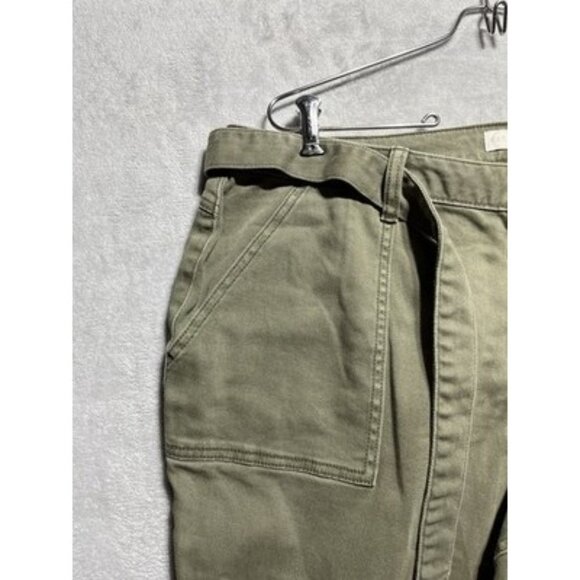 NWT Cato Denim Plus Size 20W Olive Green Belted Hi-Rise Straight Ankle Jeans - Picture 6 of 9